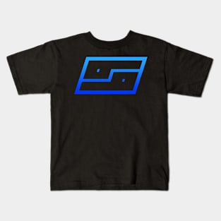 Cancer Blue Gradient Outline Kids T-Shirt